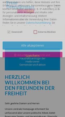 Vorschau der mobilen Webseite www.fdphn.de, FDP Heilbronn-Stadt