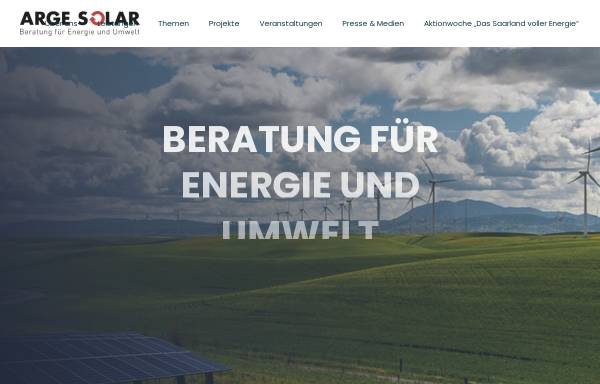 Vorschau von www.argesolar-saar.de, Arbeitsgemeinschaft Solar e.V.