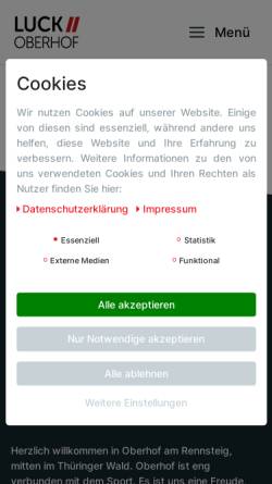 Vorschau der mobilen Webseite sportluck.de, Sport Luck GmbH
