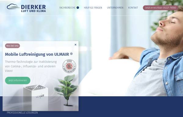 Vorschau von www.dierker.de, Dierker Luft und Klima GmbH