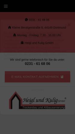 Vorschau der mobilen Webseite www.heigl-kulig.de, Heigl und Kulig GmbH