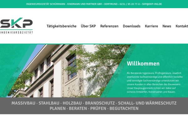 Vorschau von www.skp-ing.de, Ingenieursozietät Schürmann Kindmann und Partner GbR