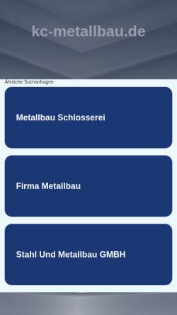Vorschau der mobilen Webseite www.kc-metallbau.de, Kreiger & Clausen