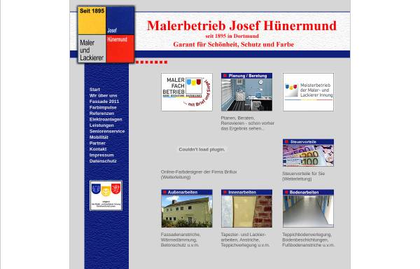 Vorschau von www.huenermund-kg.de, Malerbetrieb Josef Hünermund KG