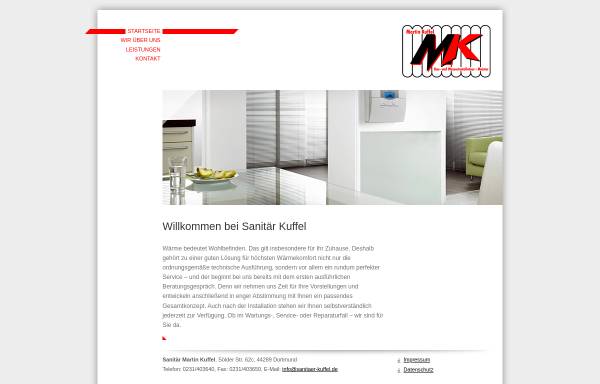 Vorschau von www.sanitaer-kuffel.de, Sanitär Kuffel