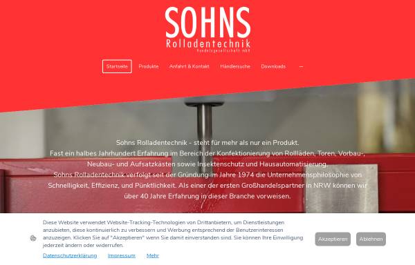Vorschau von www.sohns-rolladentechnik.de, Sohns Rolladentechnik