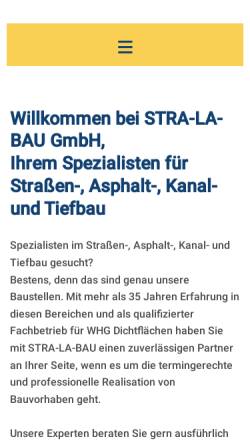 Vorschau der mobilen Webseite www.stra-la-bau.de, Stra-La-Bau GmbH