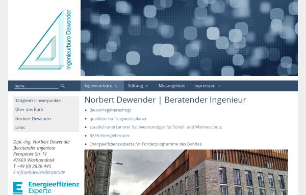 Norbert Dewender, Architektur- und Ingenieurbüro