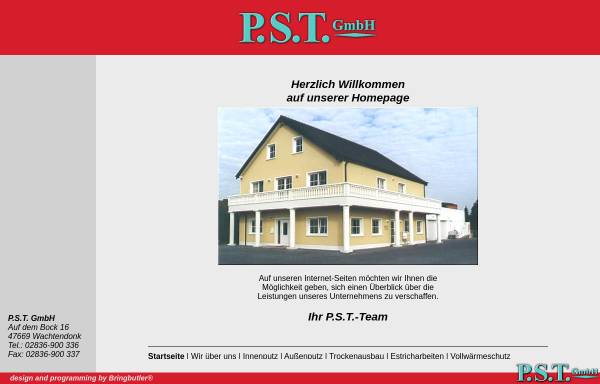Vorschau von www.pst-putzarbeiten.de, Putz-Stuck-Trockenausbau GmbH