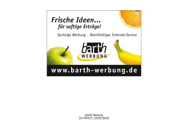 Vorschau von www.barth-werbung.de, b[art]h - Werbung und Internet-Service