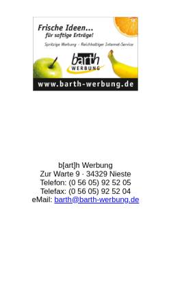 Vorschau der mobilen Webseite www.barth-werbung.de, b[art]h - Werbung und Internet-Service