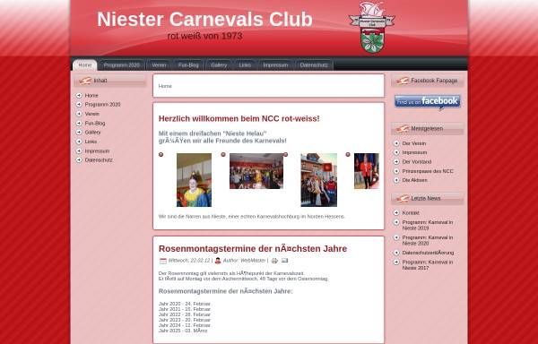 Vorschau von www.niesterkarneval.de, Niester Carneval Club e.V.