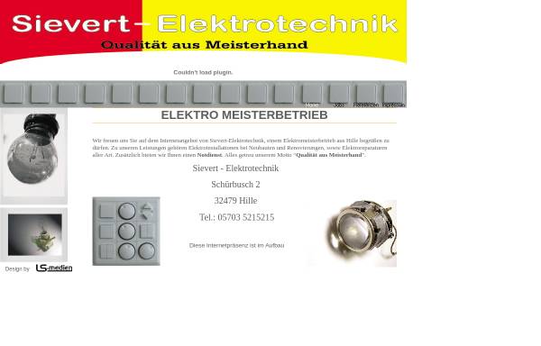 Vorschau von www.sievert-minden.de, Sievert-Elektrotechnik