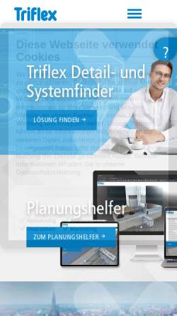 Vorschau der mobilen Webseite www.triflex.de, Triflex Beschichtungssysteme GmbH & Co. KG