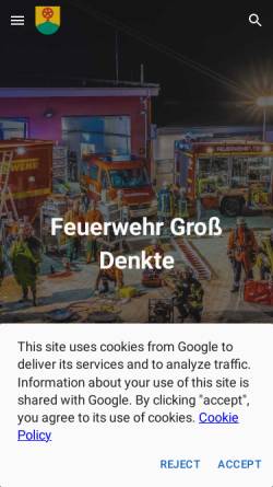 Vorschau der mobilen Webseite ff-grossdenkte.de, Freiwillige Feuerwehr Groß Denkte