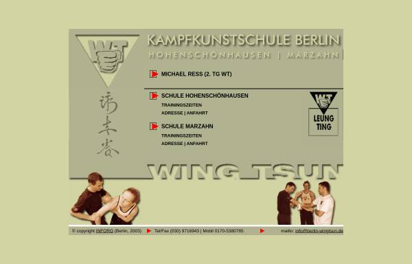 Vorschau von www.berlin-wingtsun.de, EWTO-Kampfkunstschulen Michael Ress