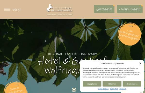 Vorschau von www.hotel-wolfringmuehle.de, Hotel Wolfringmühle