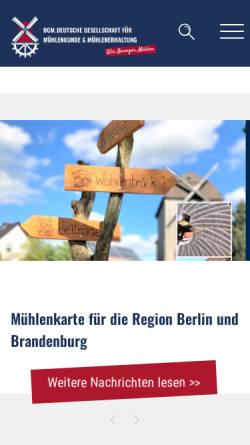 Vorschau der mobilen Webseite www.deutsche-muehlen.de, Deutsche Mühlen
