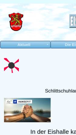 Vorschau der mobilen Webseite www.eishalle-lauenau.de, Lauenau