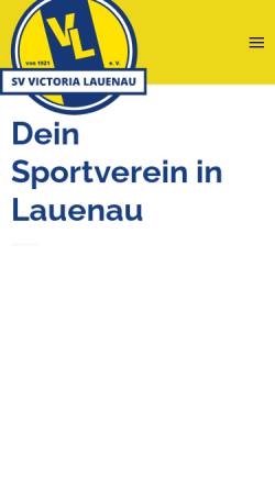 Vorschau der mobilen Webseite www.victorialauenau.de, SV Victoria Lauenau von 1921 e.V.