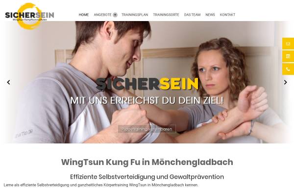 Vorschau von www.sichersein.com, WingTsun-Schule Mönchengladbach