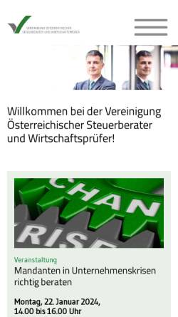 Vorschau der mobilen Webseite www.vwt.at, Vereinigung Österreichischer Wirtschaftstreuhänder (VWT)