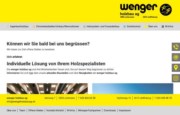Vorschau von www.wengerholzbau.ch, Wenger Holzbau