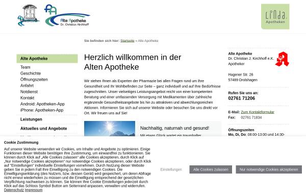Vorschau von www.alte-apotheke.de, Alte Apotheke