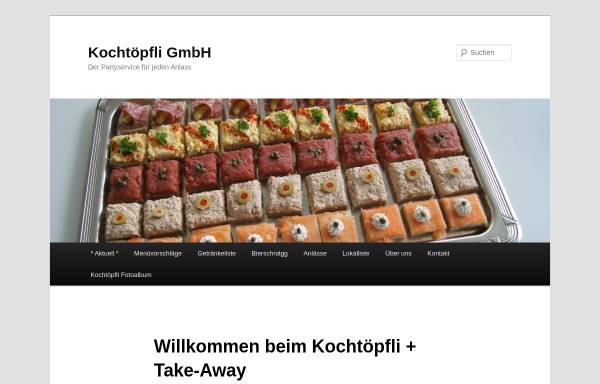 Vorschau von www.kochtoepfli.ch, Kochtoepfli Partyservice