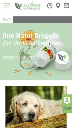Vorschau der mobilen Webseite www.naturgesund.ch, Safran Drogerie