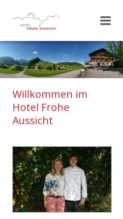 Vorschau der mobilen Webseite www.froheaussicht.ch, Hotel Frohe Aussicht, Weissbad