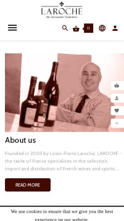 Vorschau der mobilen Webseite lavinothequelaroche.com, La Vinothèque LAROCHE
