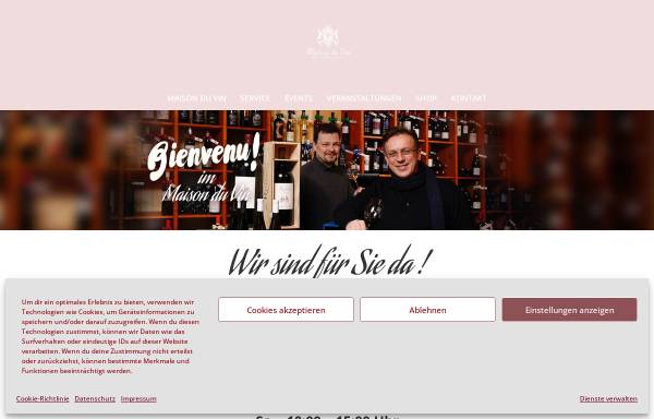 Vorschau von www.maison-du-vin.de, Maison du Vin