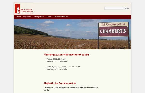 Vorschau von weinforum-deutzmann.de, Weinforum Deutzmann GmbH