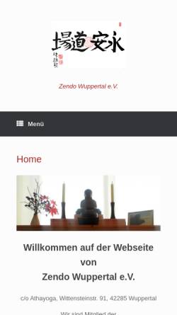 Vorschau der mobilen Webseite www.zendo-wuppertal.de, Zendo Wuppertal e.V.