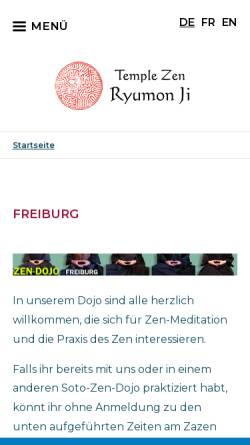 Vorschau der mobilen Webseite www.zendojofreiburg.de, ZendojoFreiburg