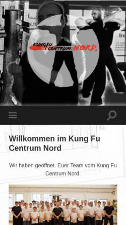 Vorschau der mobilen Webseite www.kungfucentrum.de, Lok Yiu Wing Chun - Schule Hamburg