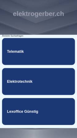 Vorschau der mobilen Webseite www.elektrogerber.ch, Elektro Gerber