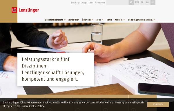Vorschau von www.lenzlinger.ch, Lenzlinger Söhne AG, Uster