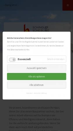 Vorschau der mobilen Webseite schindler-scheibling.ch, Schindler & Scheibling AG