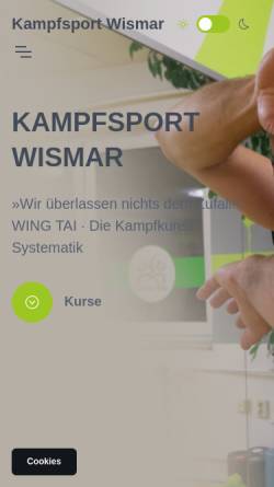Vorschau der mobilen Webseite www.kampfkunst-mv.de, ML -Kampfkunstschule Ralf Heindl
