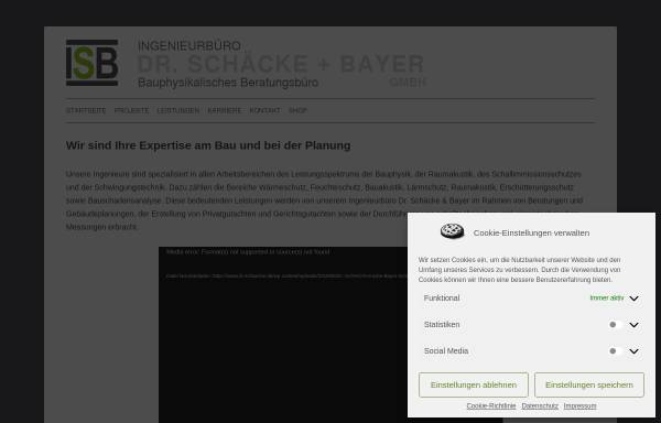 Vorschau von www.ib-schaecke.de, Dr. Schäcke und Bayer GmbH