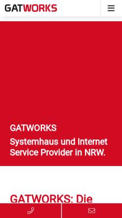 Vorschau der mobilen Webseite www.gatworks.de, Gatworks GmbH