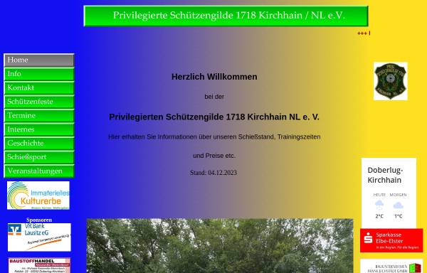 Vorschau von www.psg1718kirchhain-nl.de, Privilegierte Schützengilde 1718 Kirchhain NL e.V.