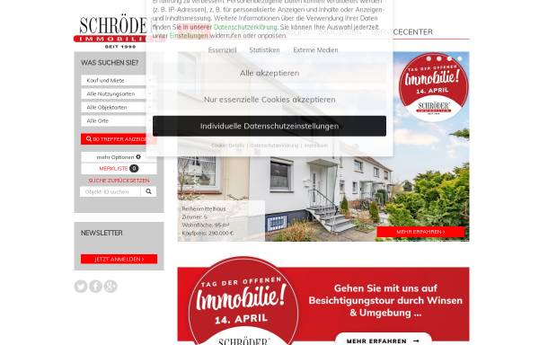 Vorschau von www.schroederimmobilien.de, Schröder Immobilien