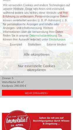 Vorschau der mobilen Webseite www.schroederimmobilien.de, Schröder Immobilien