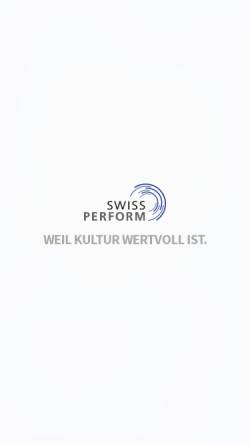 Vorschau der mobilen Webseite www.swissperform.ch, SwissPerform