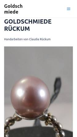 Vorschau der mobilen Webseite www.goldschmiede-rueckum.de, Goldschmiede Rückum