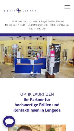 Vorschau der mobilen Webseite optik-lauritzen.de, Optik Lauritzen