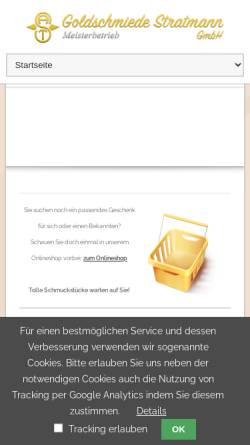 Vorschau der mobilen Webseite www.stratmanngold.de, Stratmanngold, Andreas Stratmann